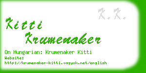 kitti krumenaker business card